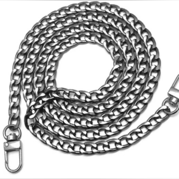 New ⛓️ Iron Flat Metal Purse Chain Shoulder/Crossbody Replacement Straps - Picture 4 of 8